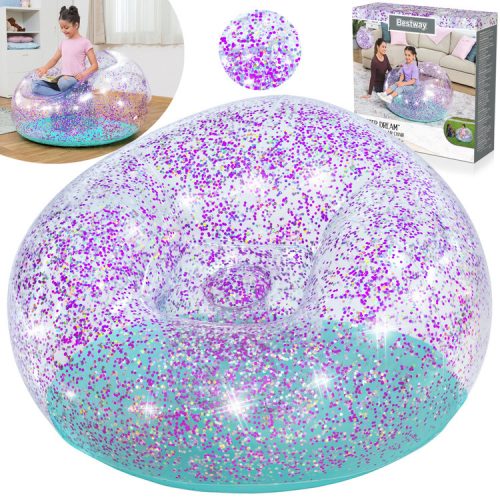 Bestway Glitter Dream fotel felfújható puff 114 x 112 x 66 cm