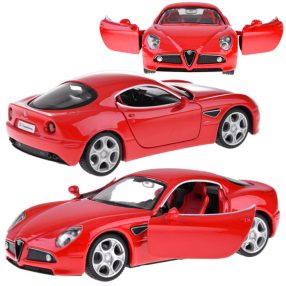 Fém alfa romeo autó 1:32 -piros
